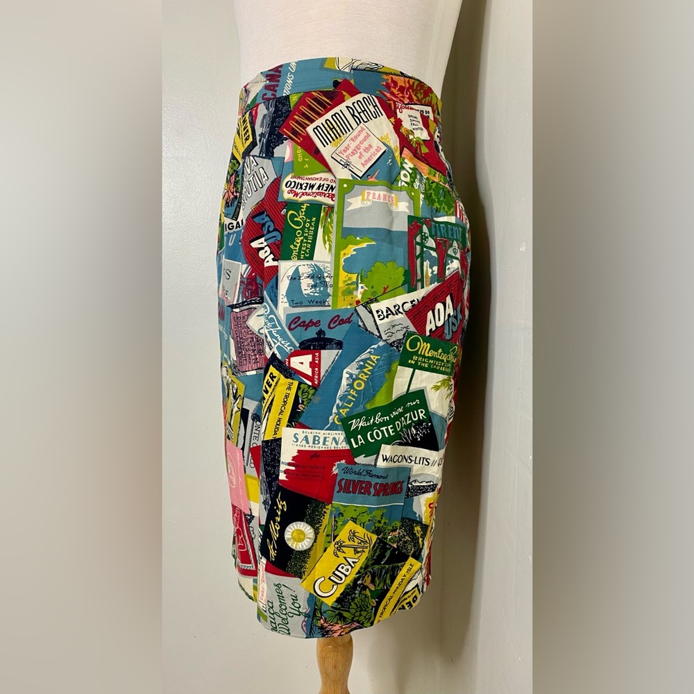 Suzanne Von Dornberg Country Classics “North American Travel” Pencil Skirt